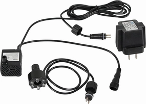 Sunnydaze 40 GPH Submersible Water Pump – 12V Small Fountain Pump with Adjustable Flow, 6-Color LED Light & Transformer for Fountains, Bird Baths, Aquariums