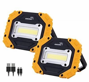 SUNZONE Rechargeable Work Light Portable COB Flood Light with Magnetic Base W...