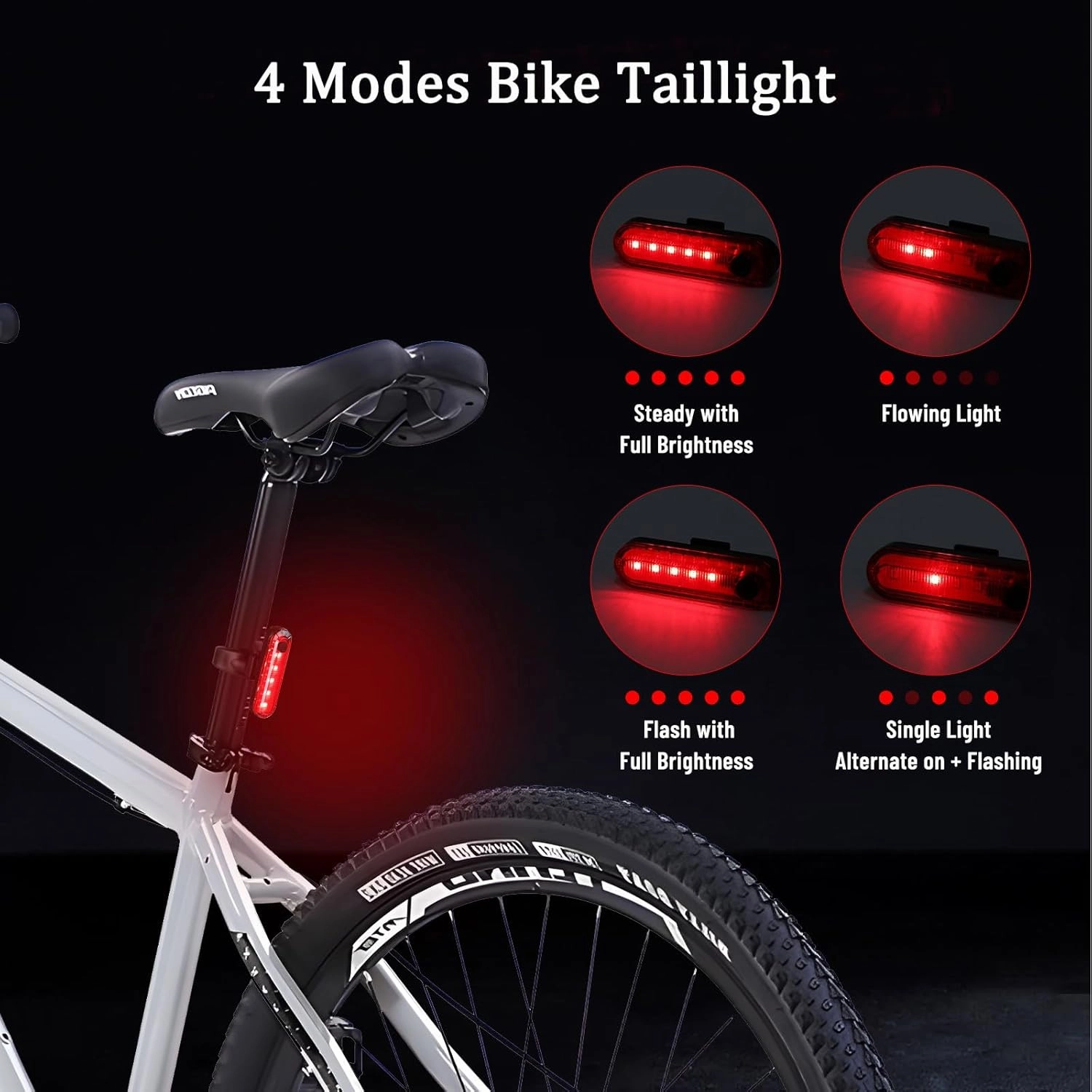Super Bright LED Bike Light, USB Rechargeable Bicycle Headlight, Waterproof Bike Headlight, Waterproof Bike Headlight,Daytime Running Light,MTB Off-Road Cycling Commuting
