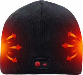 Svpro Battery Heated Beanie Hat - Rechargeable Warm Winter Cap
