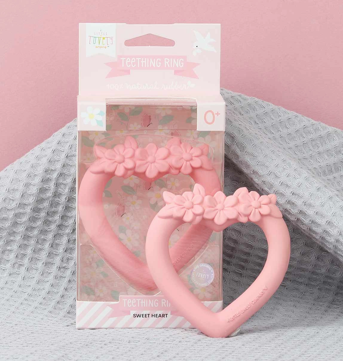 Sweetheart Teething Ring ~ Pink