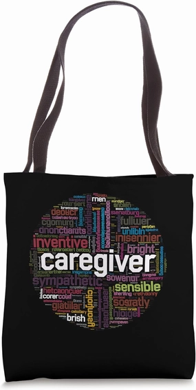 Sympathetic Sensible Inventive Bright Word Cloud Art Design Tote Bag