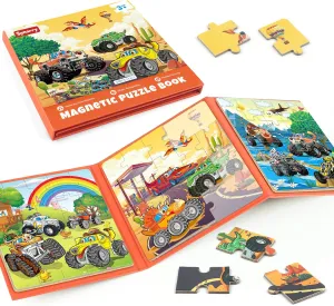 SYNARRY Magnetic Puzzles for Toddlers 3-5, 20 Pieces Travel Puzzles for Kids Ages 3-5, Car Airplane Road Trip Activities Magnet Games Toys for 3 4 5 6 Year Old Children Boys Girls Gifts