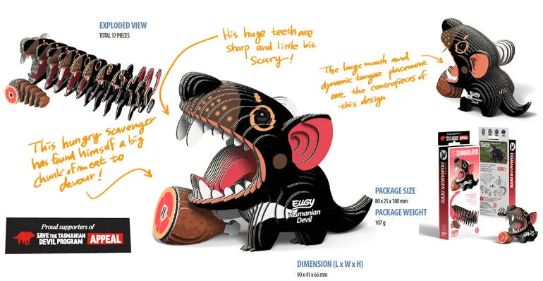 Tasmanian Devil 3D Model Kit