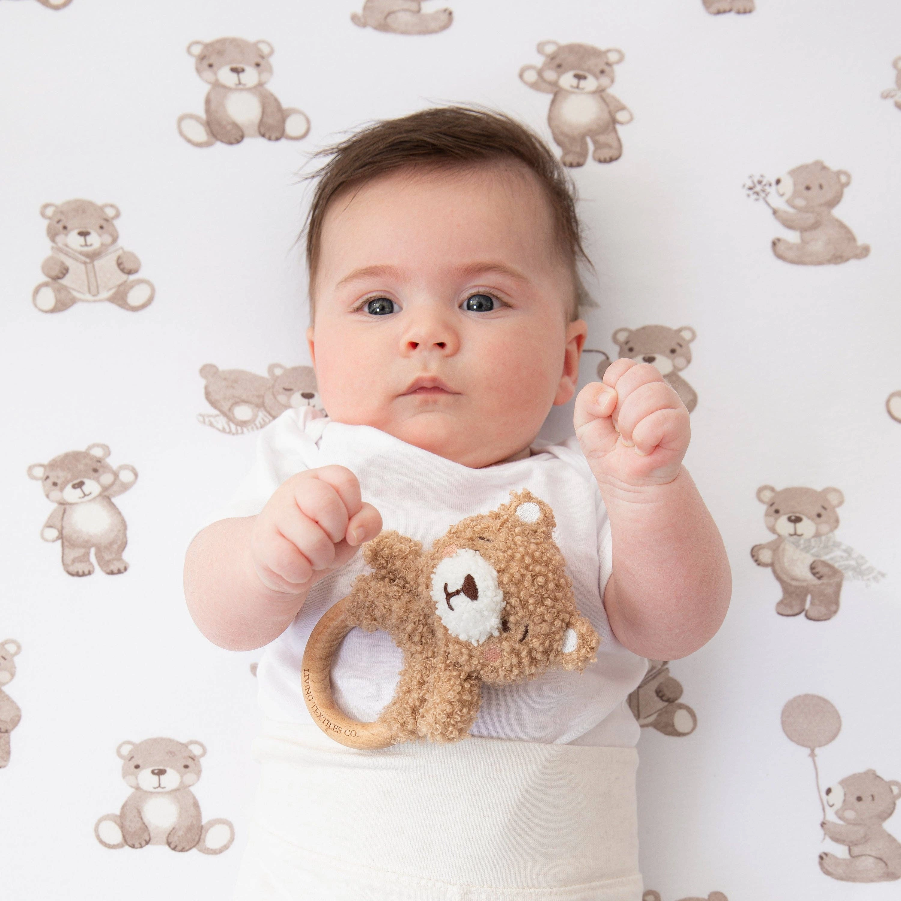 Teething Ring & Dummy Chain Gift Set - Cuddly Bear