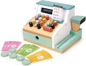 Tender Leaf Toys - General Stores Till - Comprehensive Wooden Shop Till Play Set with Scanner - Inspires Creative and Imaginative Roleplay - Age 3 