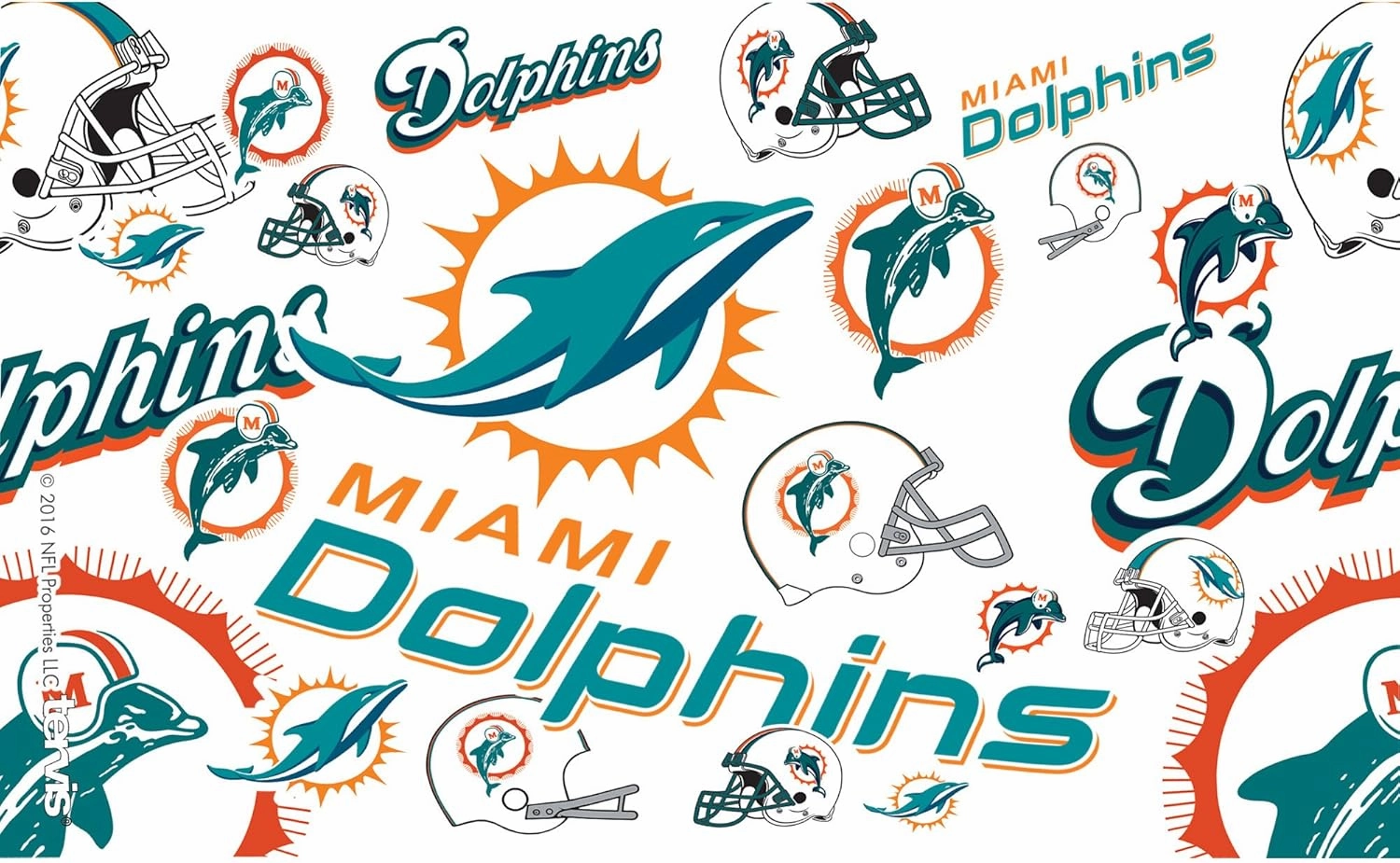 Tervis Made in USA Double Walled NFL Miami Dolphins Insulated Tumbler Cup Keeps Drinks Cold & Hot, 10oz Wavy, All Over