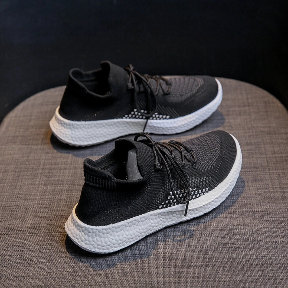 Textured White Sneakers - Eco-Friendly, Lightweight, Breathable