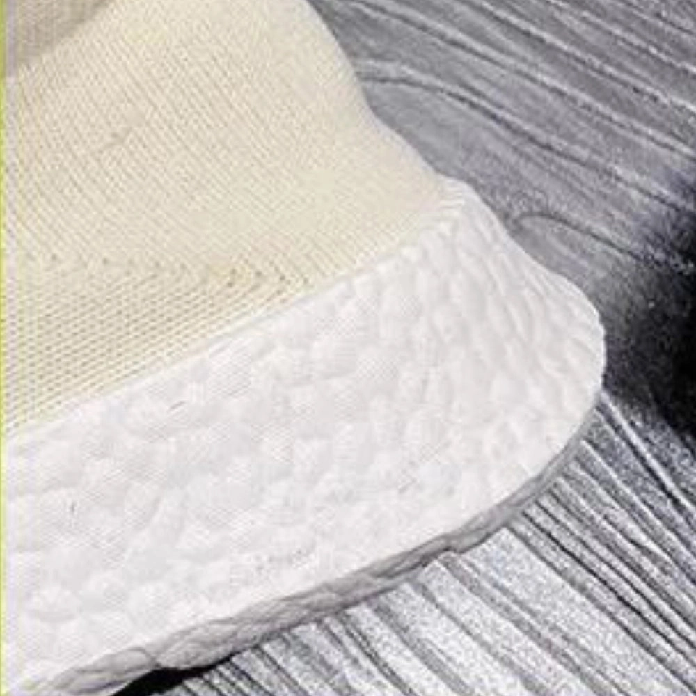 Textured White Sneakers - Eco-Friendly, Lightweight, Breathable