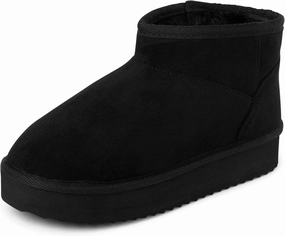 The Children's Place Girls' Mini Ankle Platform Boot, Faux-Fur Lined