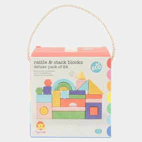 Tiger Tribe Rattle and Stack Blocks - 24 Pieces