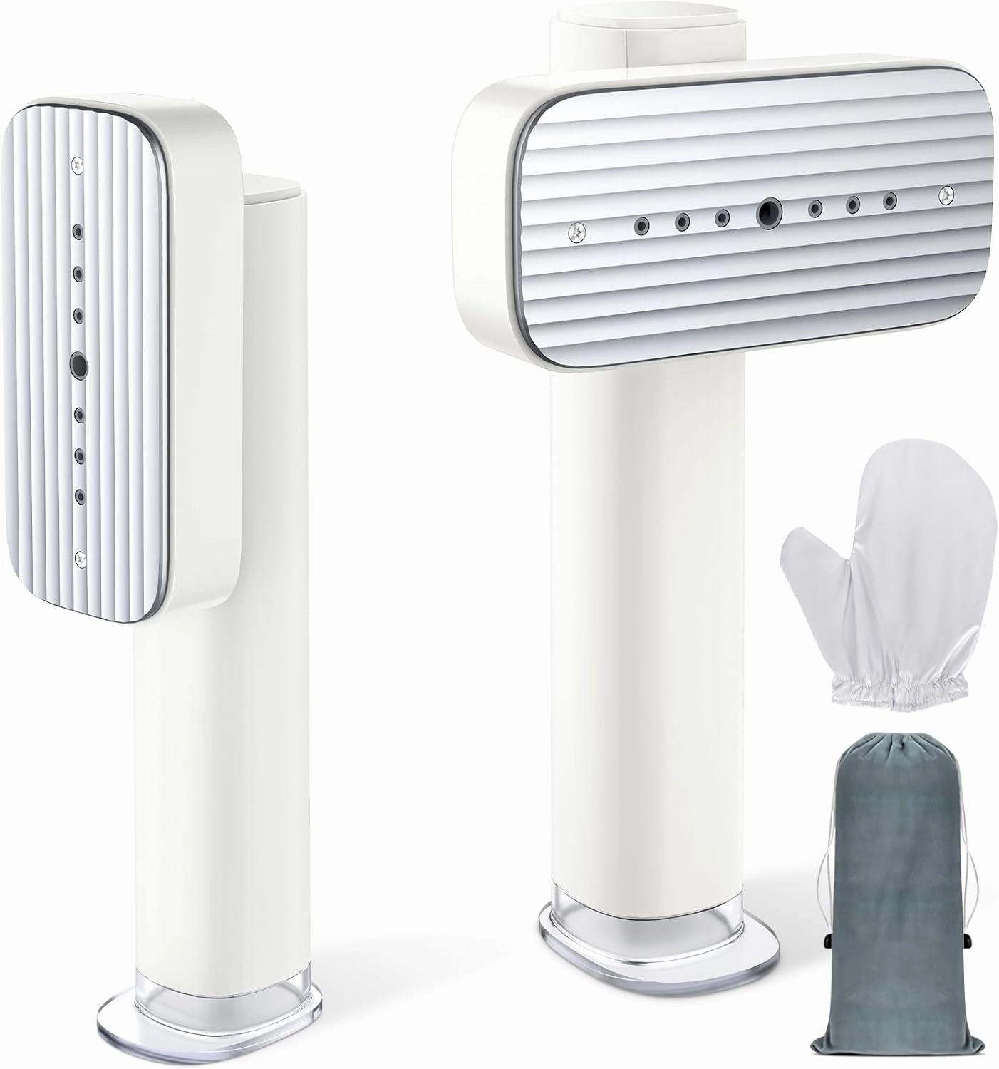Travel Steamer & Iron 2 in 1 - Portable Mini Garment Steamer, 1.3lbs, 10s Heat Up, Large Heat Panel, 15mins Continuous Steam