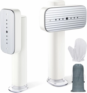 Travel Steamer & Iron 2 in 1 - Portable Mini Garment Steamer, 1.3lbs, 10s Heat Up, Large Heat Panel, 15mins Continuous Steam