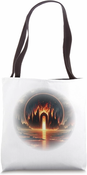 TrendingDesigns' A Fiery Realm Awaits / Gateway Tote Bag