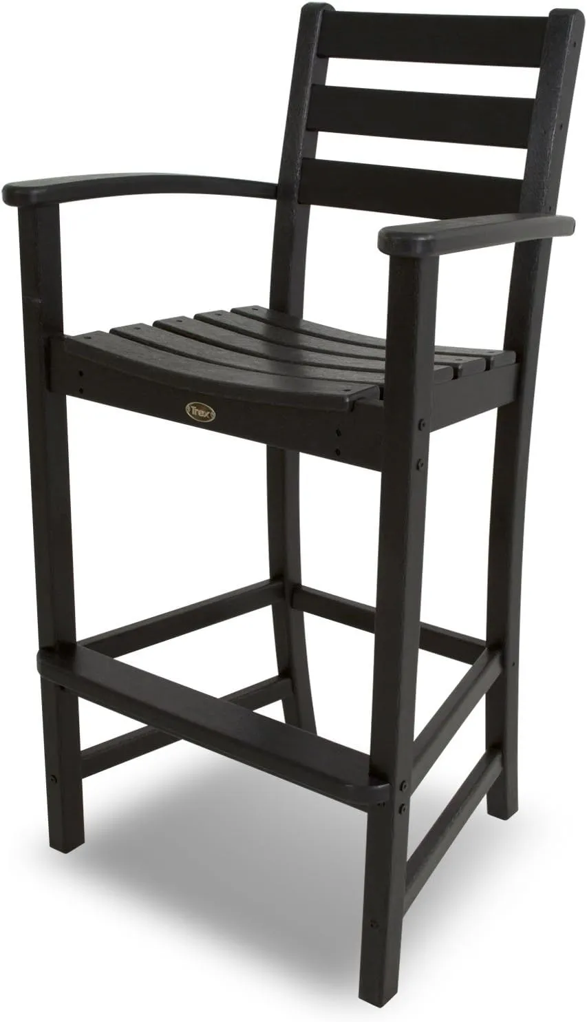 Trex Outdoor Furniture TXS119-1-CB Monterey Bay 5-Piece Bar Set, Charcoal Black