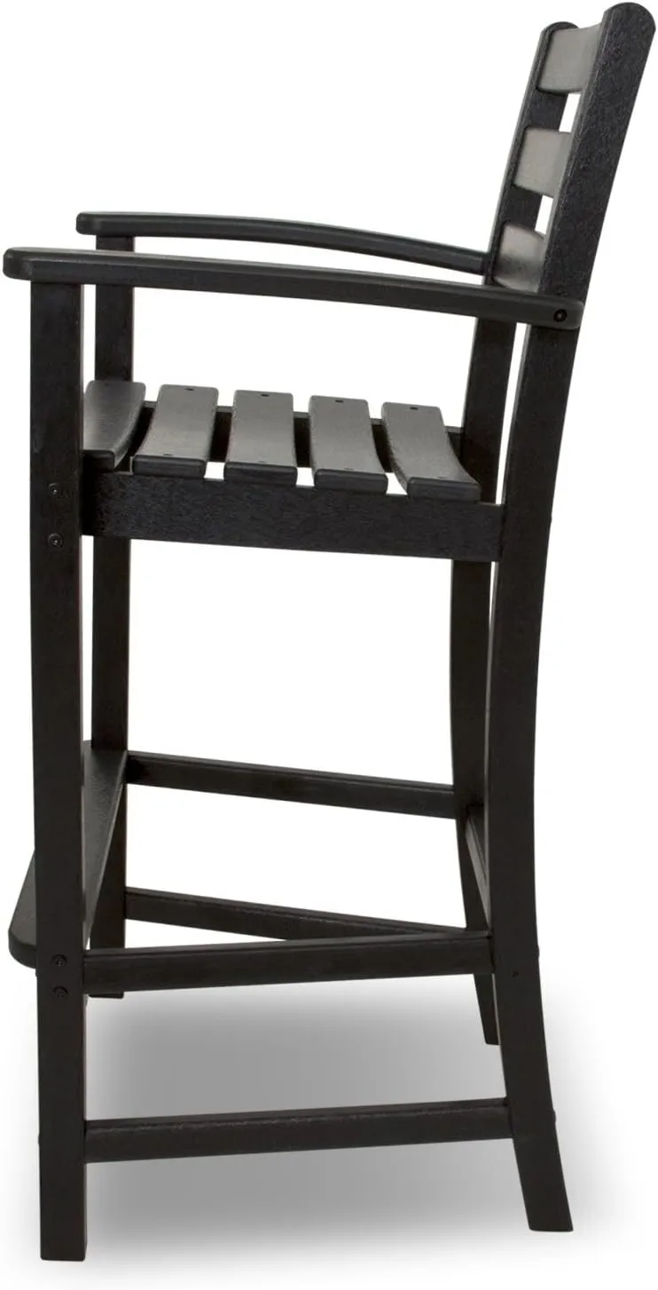 Trex Outdoor Furniture TXS119-1-CB Monterey Bay 5-Piece Bar Set, Charcoal Black