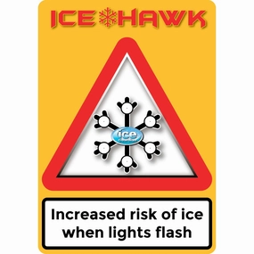 Triangle Ice Warning Flashing LED Safety Sign (Add Your Logo)
