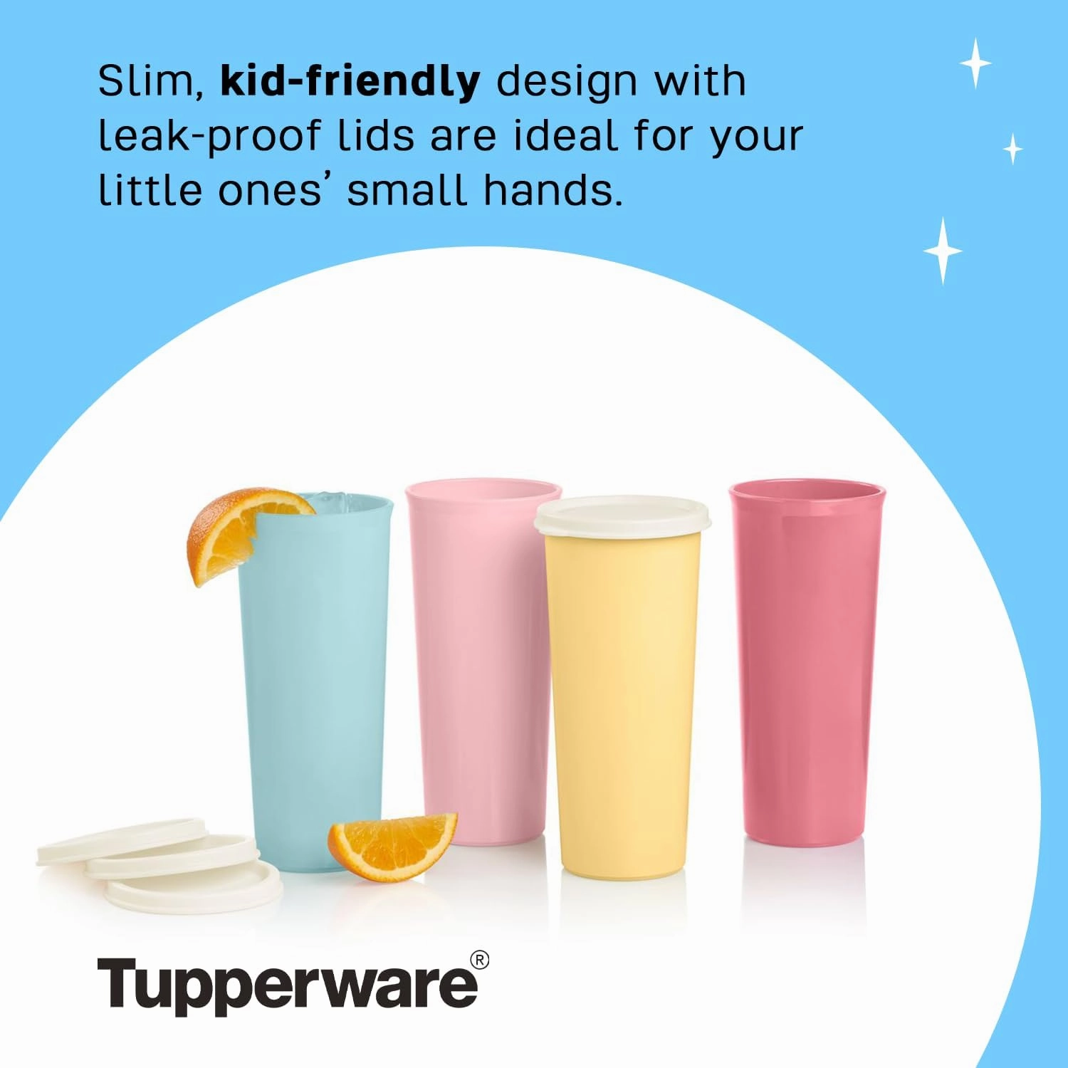 Tupperware Tumbler Set, 12 Count, Dishwasher Safe and BPA Free (12 Tumblers, 12 Lids, 16 fl oz each)