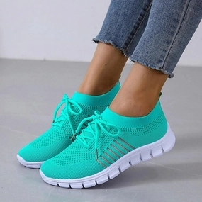 Turquoise Women's Breathable Mesh Sneakers - Lightweight Running Shoes