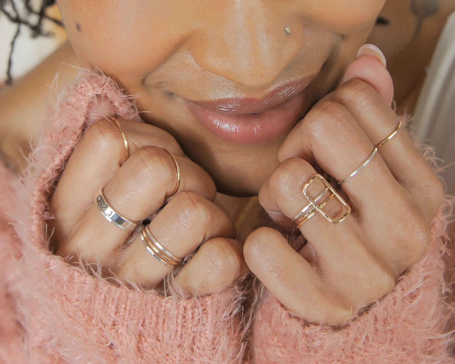 Ultra Thin Gold Individual Stacking Ring