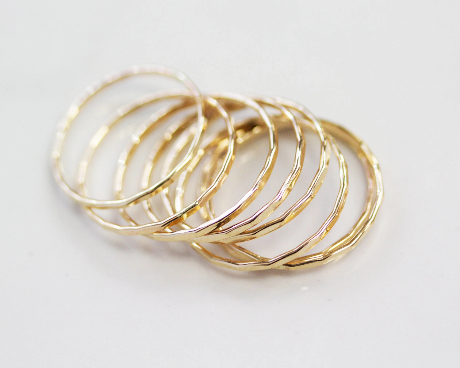 Ultra Thin Gold Individual Stacking Ring