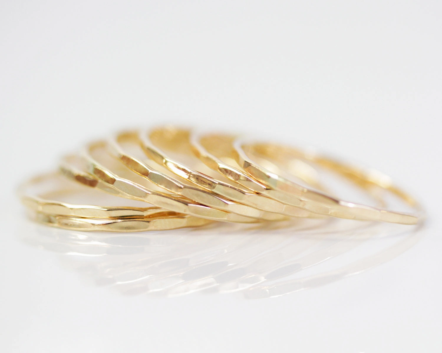 Ultra Thin Gold Individual Stacking Ring