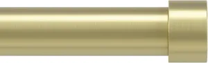 Umbra Cappa Modern 1" Curtain Rod, Includes 2 Matching Finials, Brackets & Hardware, Brass