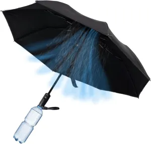 Umbrella With Fan Uv Blocking Umbrella With Fan USB Rechargeable Sun Umbrella With Fan for Fishing Golfing Patio Sand Travel (C)