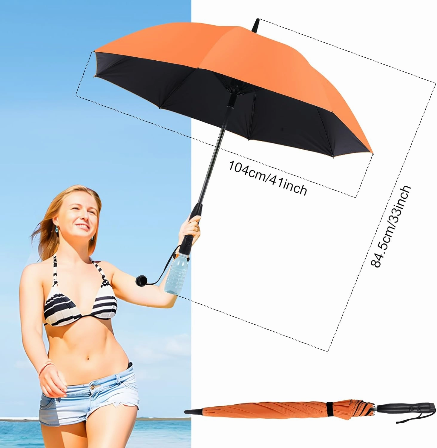 Umbrella with fan and mist spray,Rechargeable - Ultimate Solution for Cooling & UV Protection - Ideal for Summer, Beach, Outdoor Sports, Golf, Fishing Activities.