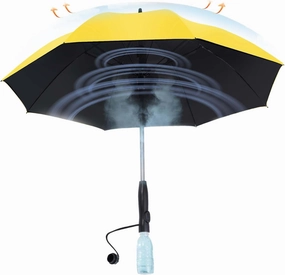 Umbrella with fan and mist spray,Rechargeable - Ultimate Solution for Cooling & UV Protection - Ideal for Summer, Beach, Outdoor Sports, Golf, Fishing Activities.