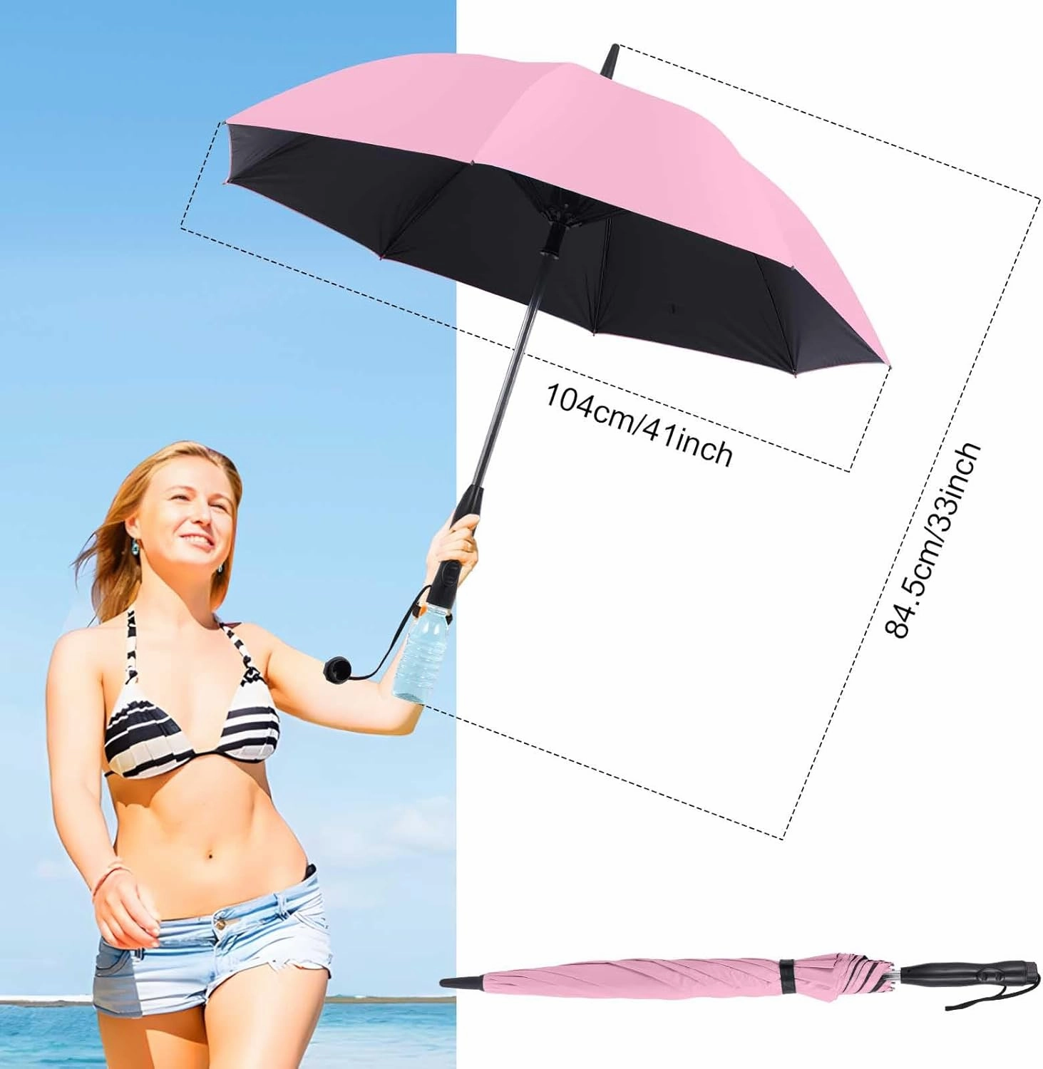 Umbrella with fan and mist spray,Rechargeable - Ultimate Solution for Cooling & UV Protection - Ideal for Summer, Beach, Outdoor Sports, Golf, Fishing Activities.