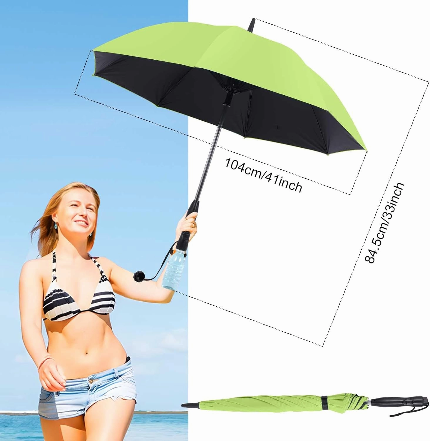 Umbrella with fan and mist spray,Rechargeable - Ultimate Solution for Cooling & UV Protection - Ideal for Summer, Beach, Outdoor Sports, Golf, Fishing Activities.