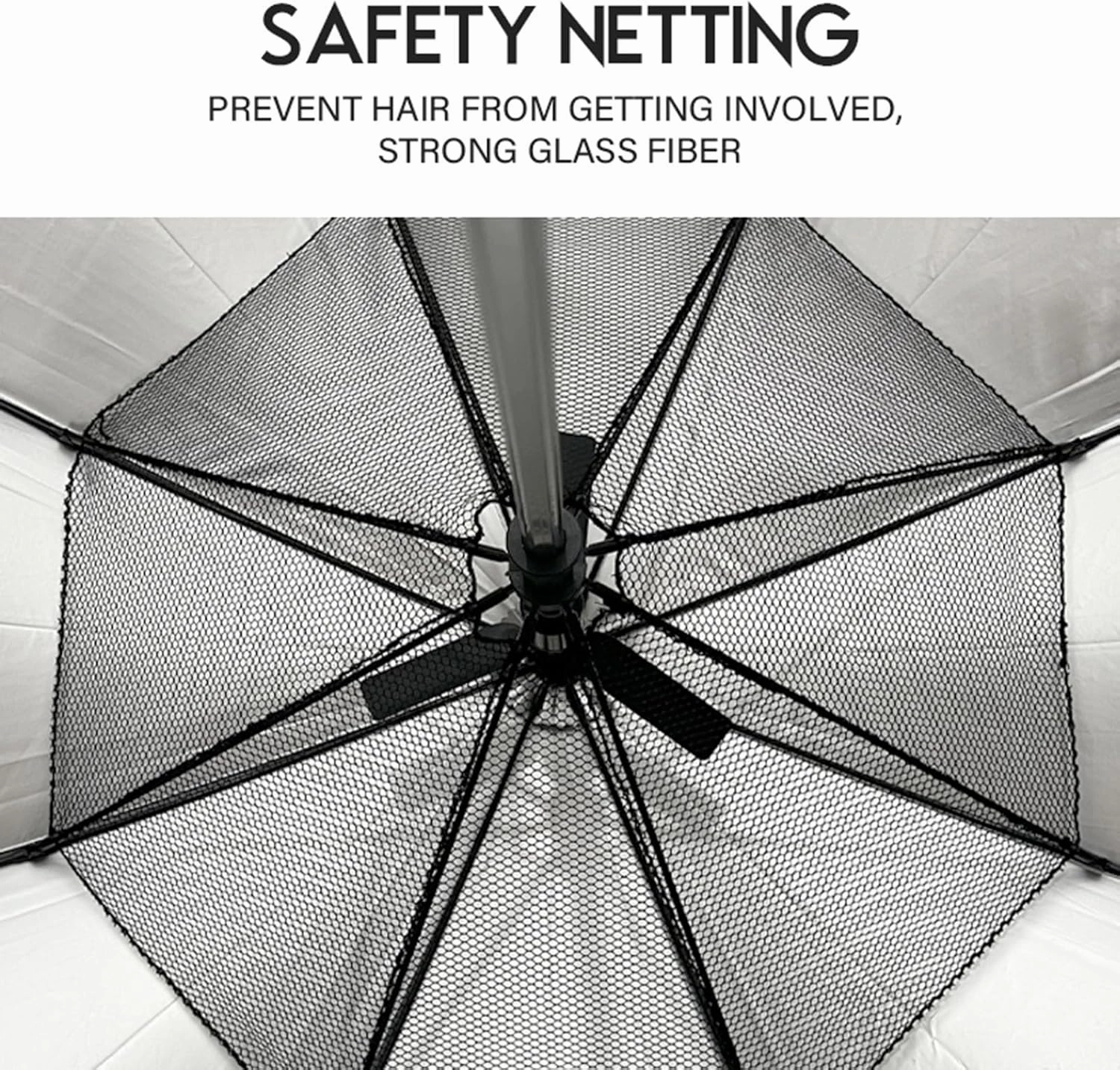 Umbrella with Fan Long Handle Creative Golf Fishing Umbrella Windproof Reinforced Sunny and Rainy UV-Proof Umbrella
