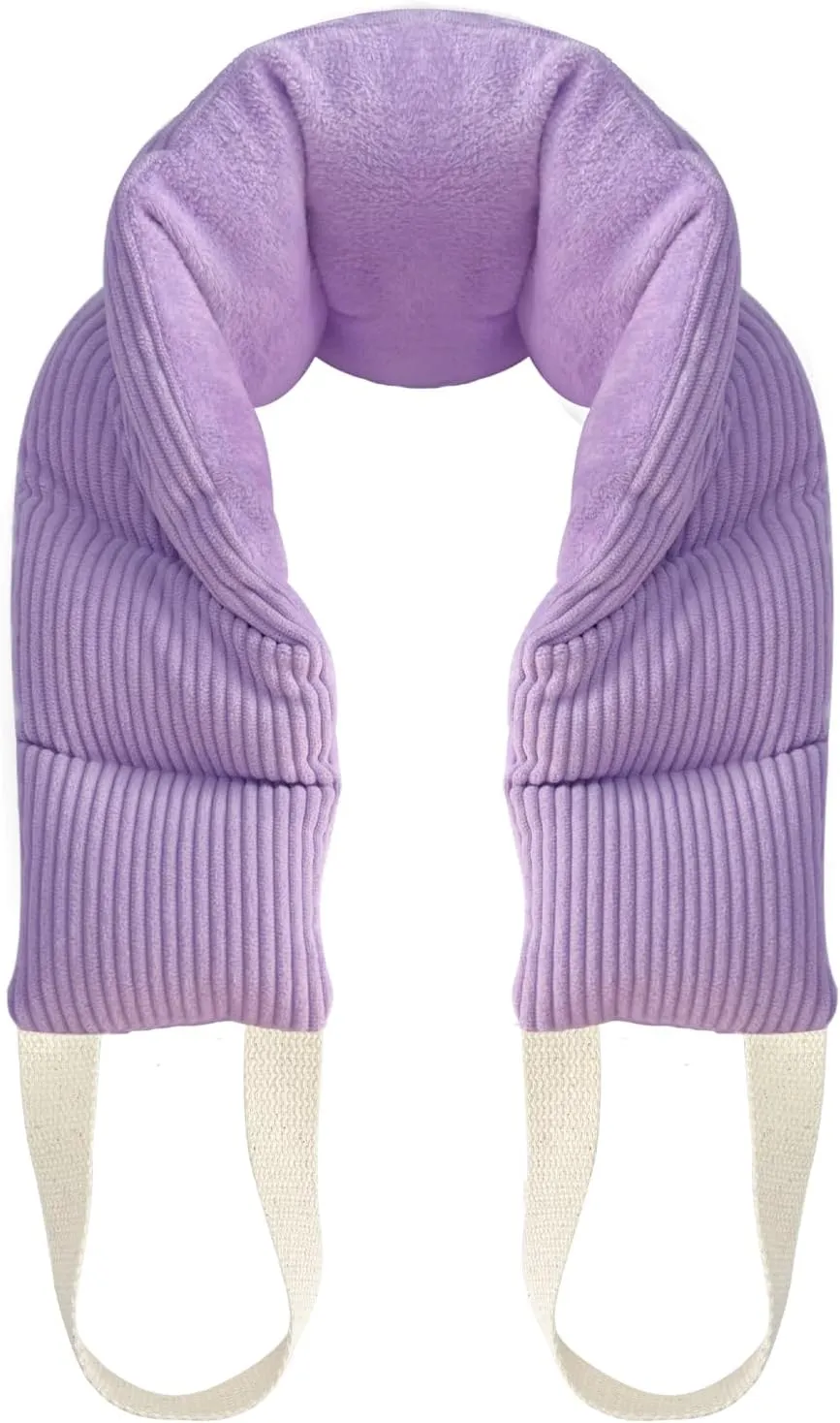 uncn Heating Pad for Neck and Shoulders and Back Moist Small Microwavable Neck Wrap Warmer Weighted Heat Wrap Microwave Heatable Rice Beanbag Cervical Hot Pack Lavender Scented 1.5Pounds
