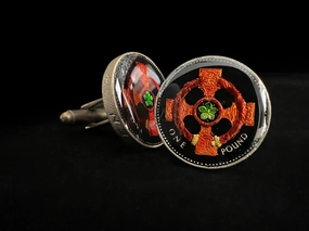 United Kingdom | Northern Ireland Celtic Cross, One Pound<br>Coin Cufflink