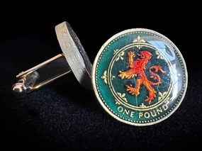 United Kingdom | Scottish Lion, One Pound<br>Coin Cufflink
