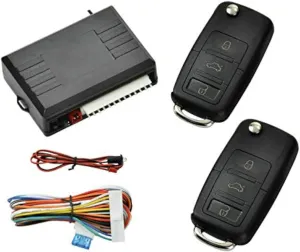 Universal Remote Control Central Door Lock Kit MASO Locking Keyless Entry Upgrade Kit with Contorl Box   2 Replacement Remote Contorl for Car Central Door Lock