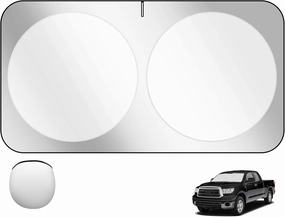 Universal Car Windshield Sun Shade, Innovative No-Light-Pass Technology for Maximum Protection, Foldable Sunshade with Cut-Out Keeps Car Cool, Fit for Cars, Trucks, SUVs, X-Large (65.7*36.4 In)