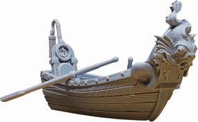 Unpainted DND Rowboat Terrain Miniature, Tabletop Gaming Collectible, Fantasy World, Ideal Gift for Dungeon Masters and Collectors - Designed by Epic Miniatures