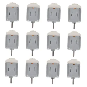Uonlytech Mini Motor for Fan Toy Car 12pcs Dc Micro Motor Aluminum Alloy Boys and Girls Toy