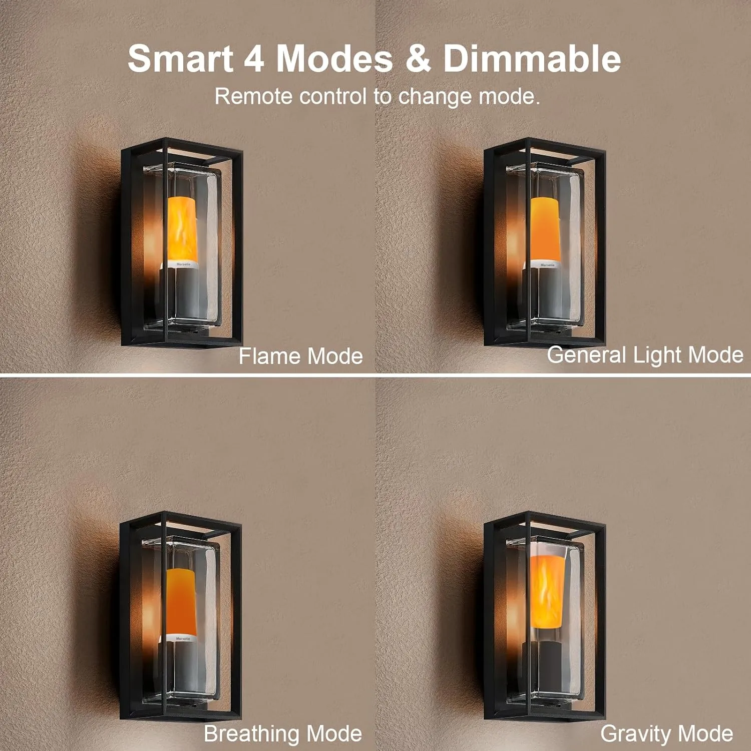 【Upgraded LED Flame Light, Rechargeable Flameless Candles with Remote & Timer, 4 Modes Battery Operated Candles, Waterproof LED Candles with Upside Down Effect for Indoor Outdoor 1 PCS