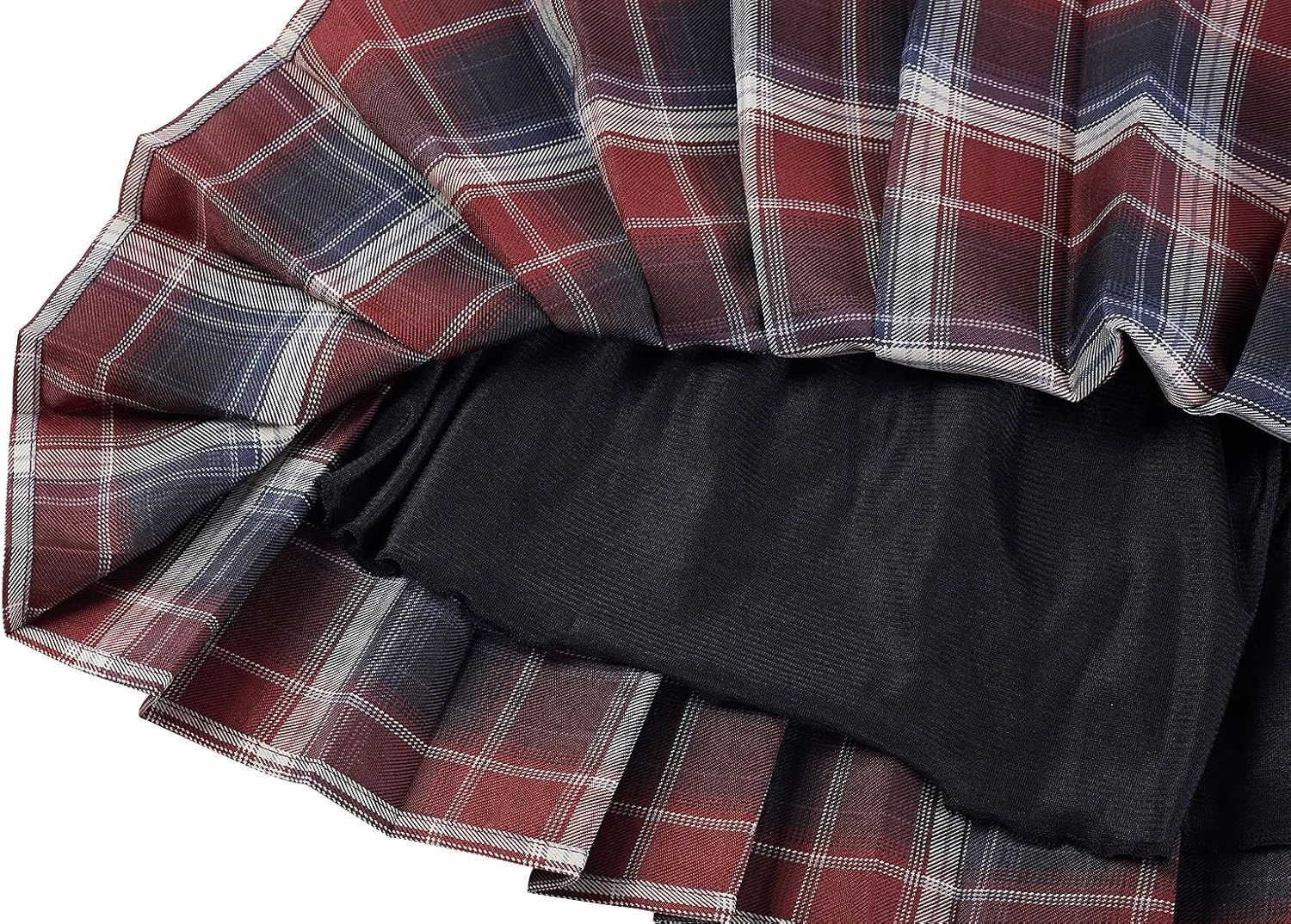 Urban CoCo Womens Uniforms Plaid Pleated Mini Skirt