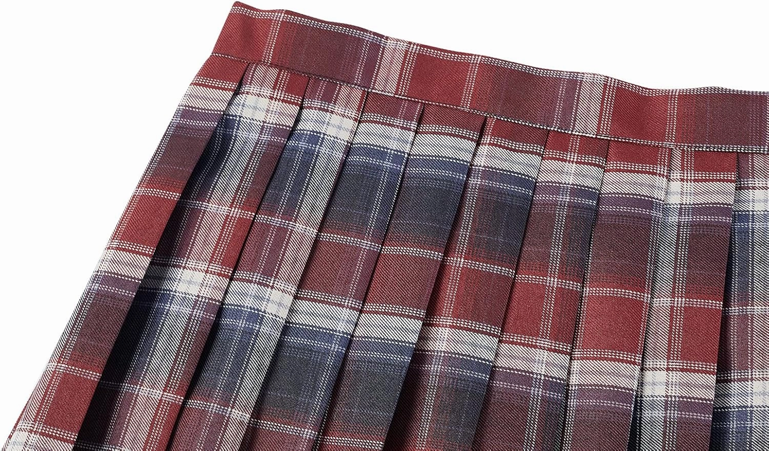 Urban CoCo Womens Uniforms Plaid Pleated Mini Skirt