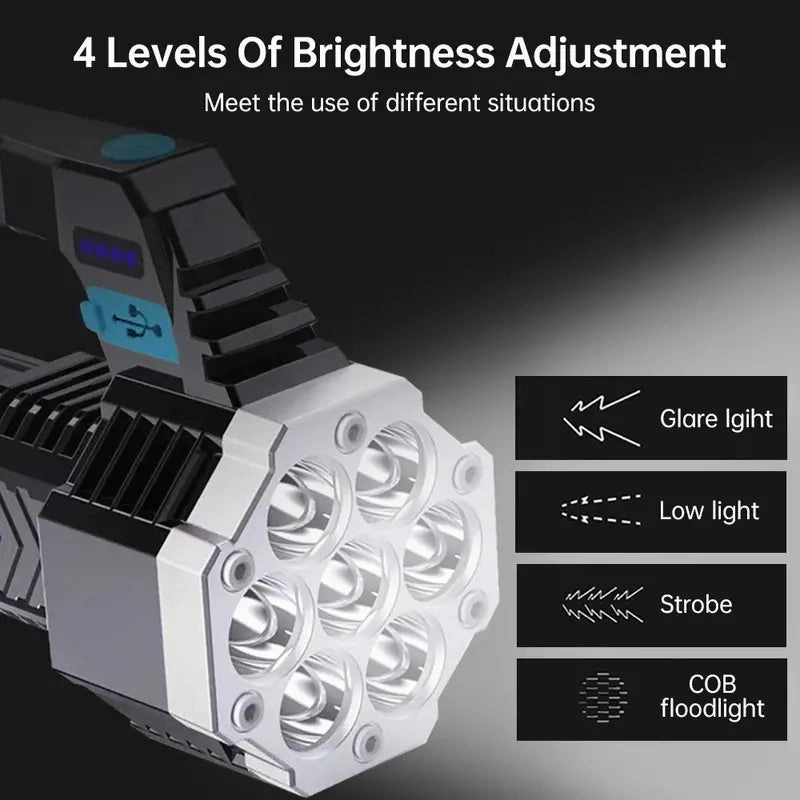 USB Rechargeable High Power LED Flashlight