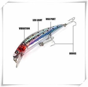 USB Rechargeable LED Twitching Fish Lure