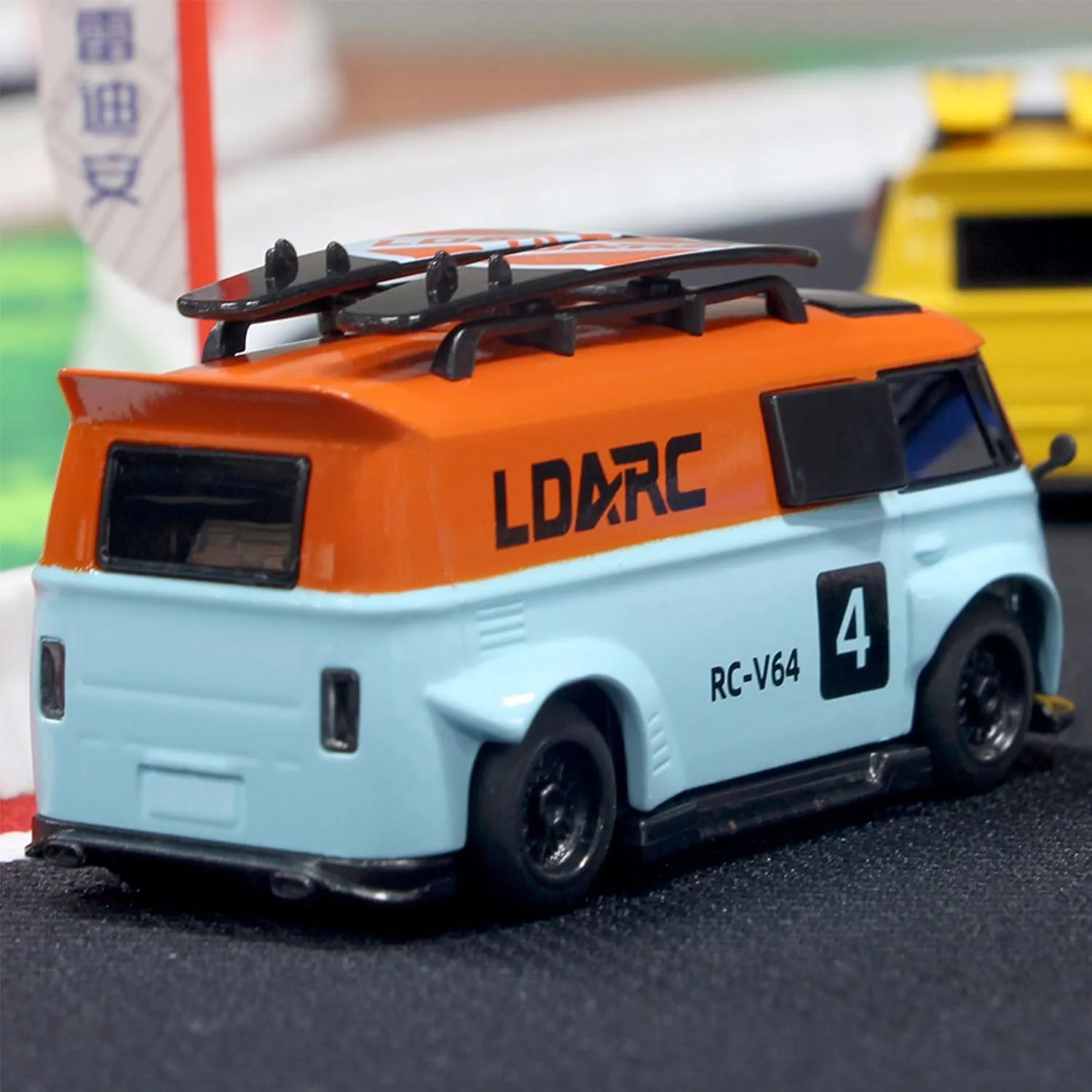 V64 LDARC 1/64 Mini RC Car 2.4Ghz Ideal for Racing Enthusiasts, Racing Remote Contrl Car Model with RGB Lights Comes with DIY Interchangeable Body Case(Grey)