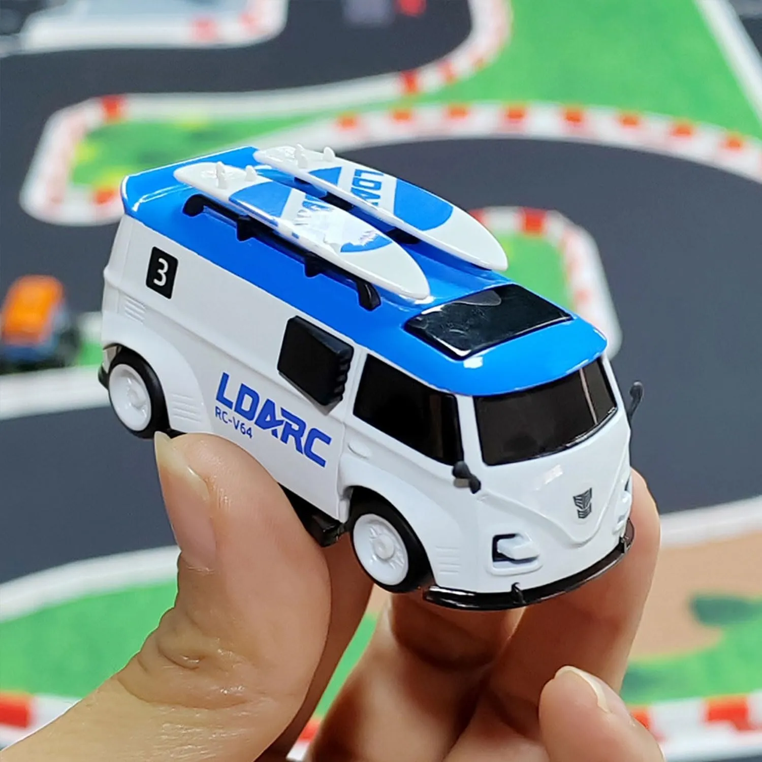 V64 LDARC 1/64 Mini RC Car 2.4Ghz Ideal for Racing Enthusiasts, Racing Remote Contrl Car Model with RGB Lights Comes with DIY Interchangeable Body Case(Grey)