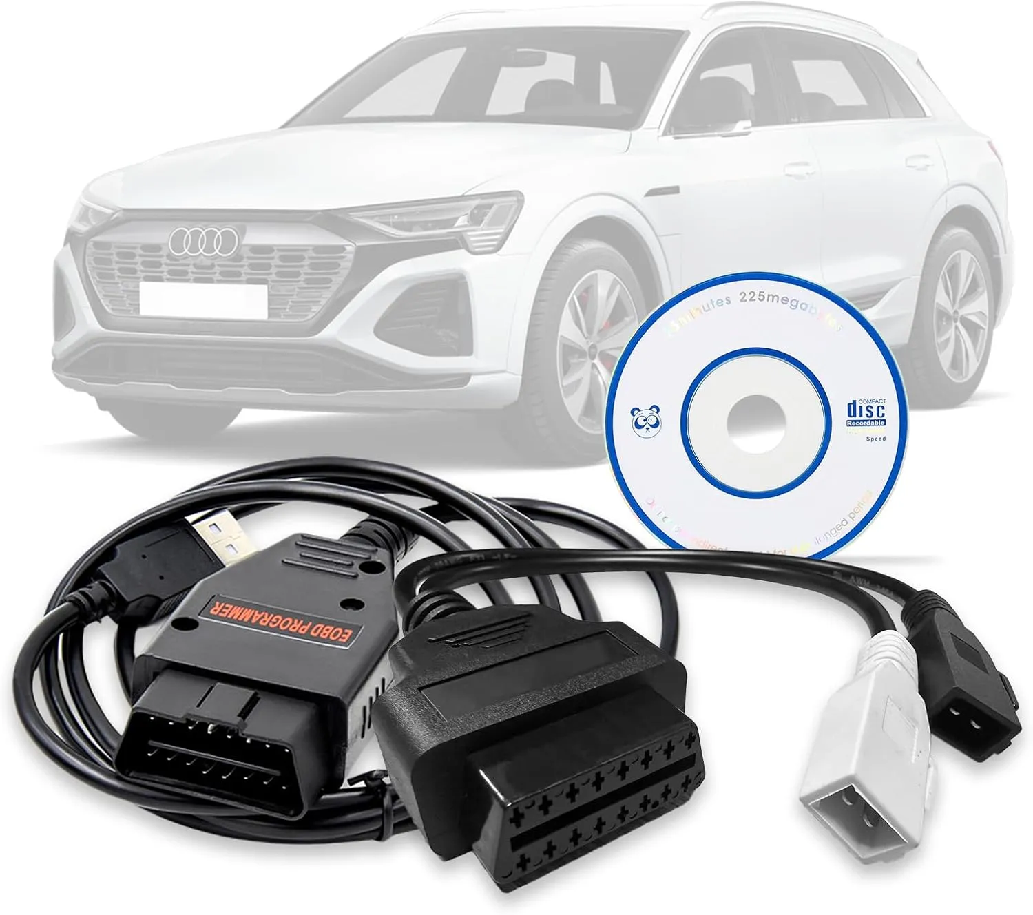 VAG Galletto 1260 Cable with OBD2 Adapter for Old Audi Vehicles,OBD Diagnostic Tool for Diesel TDi HDI JTD and Petrol Cars,EOBD ECU Flasher Programmer Read&Write Car ECU Fits Vag Series Tuning Tool
