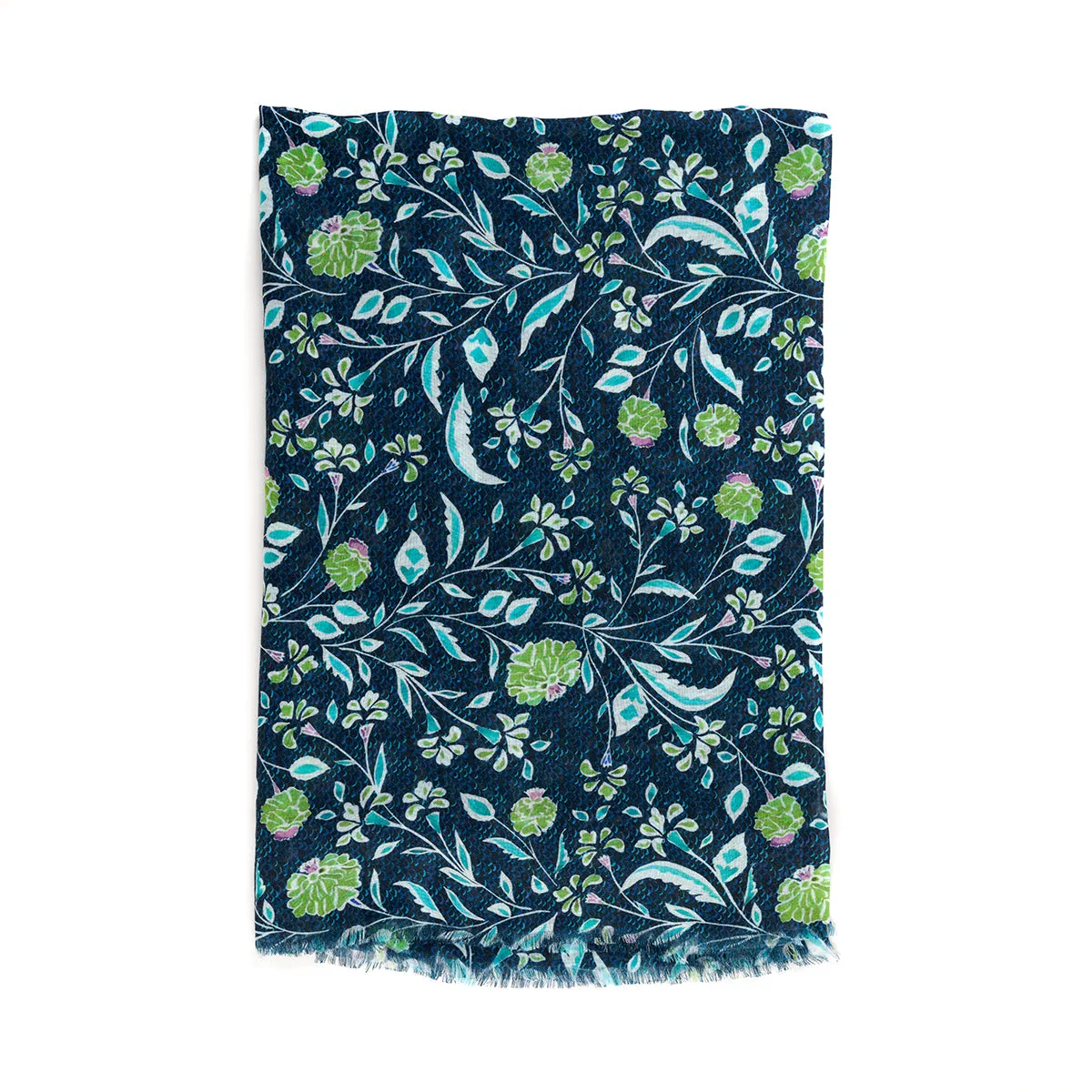Vases & Cypress Trees Amid Flowers Scarf