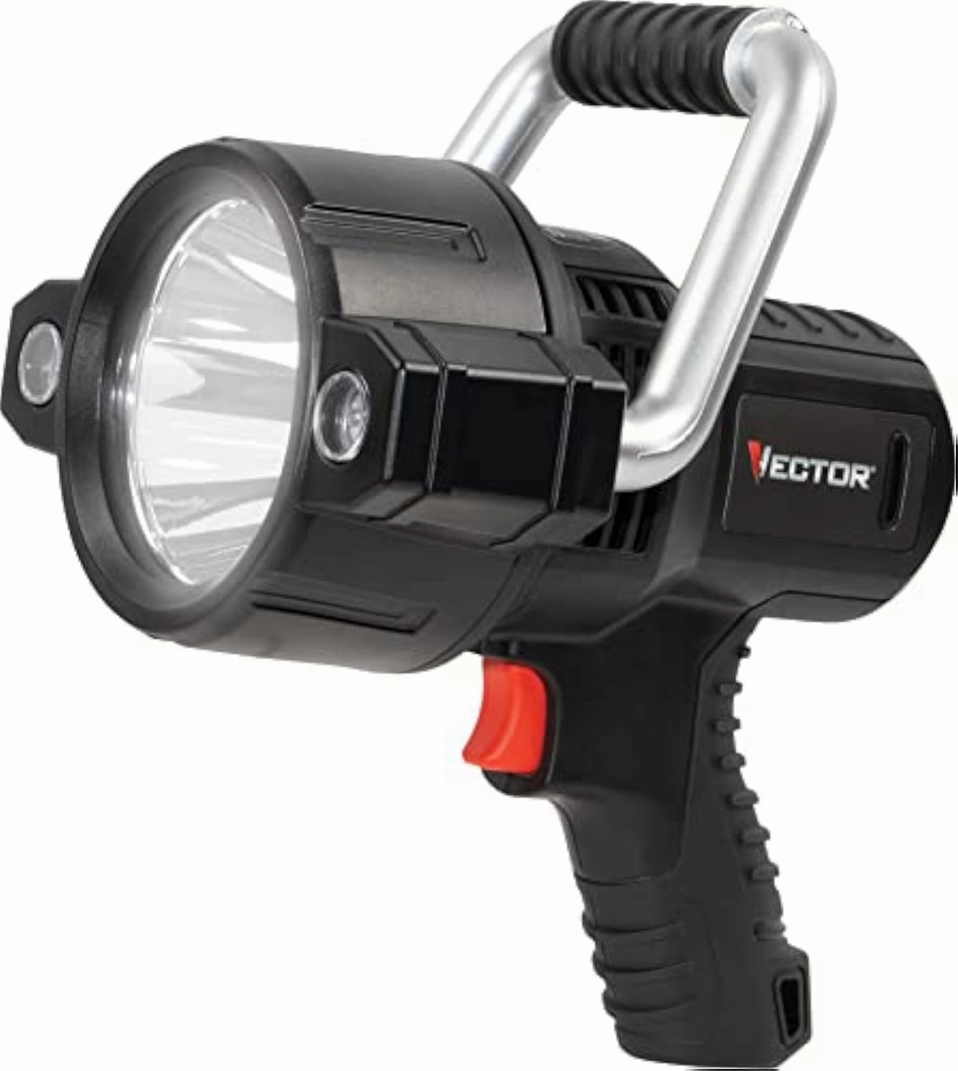 VECTOR Triple LED Flashlight Spotlight, SLV2V, Rechargeable, Portable, Hands free, 750 Lumens, USB Charging Port